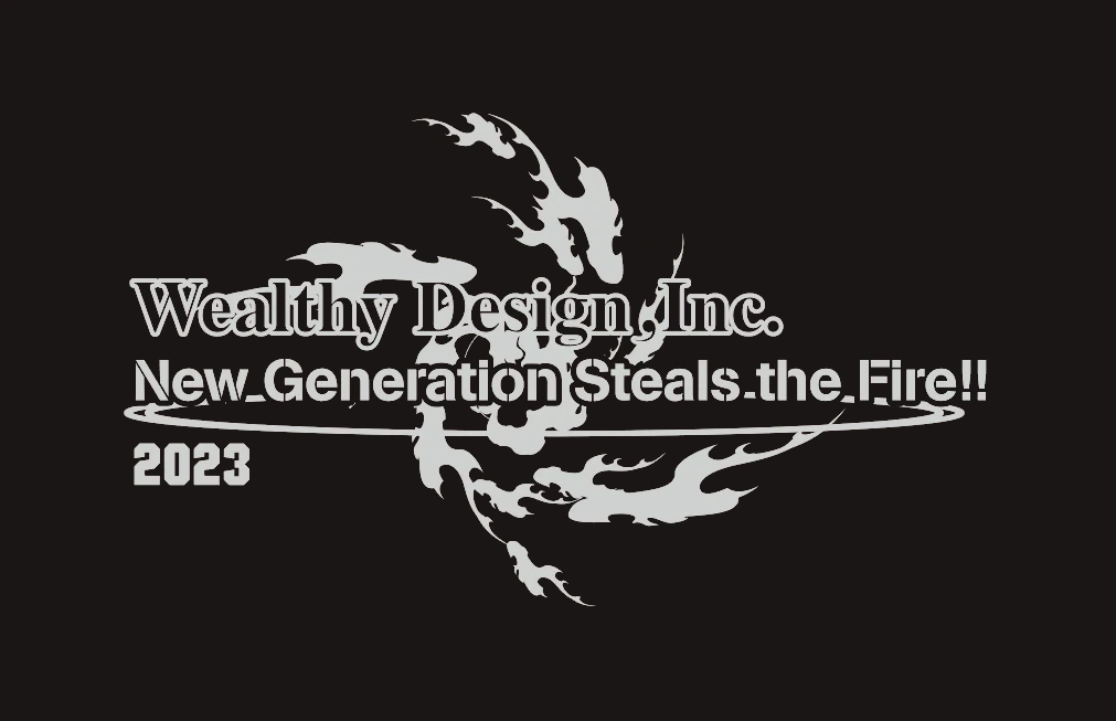 2023年度のWealthy DesignテーマTシャツ右胸デザイン