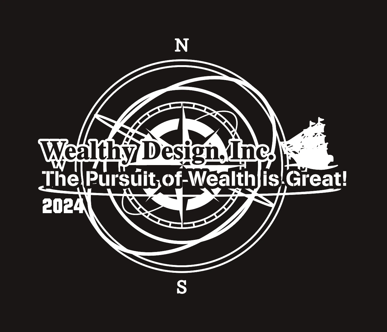 2024年度のWealthy DesignテーマTシャツ右胸デザイン