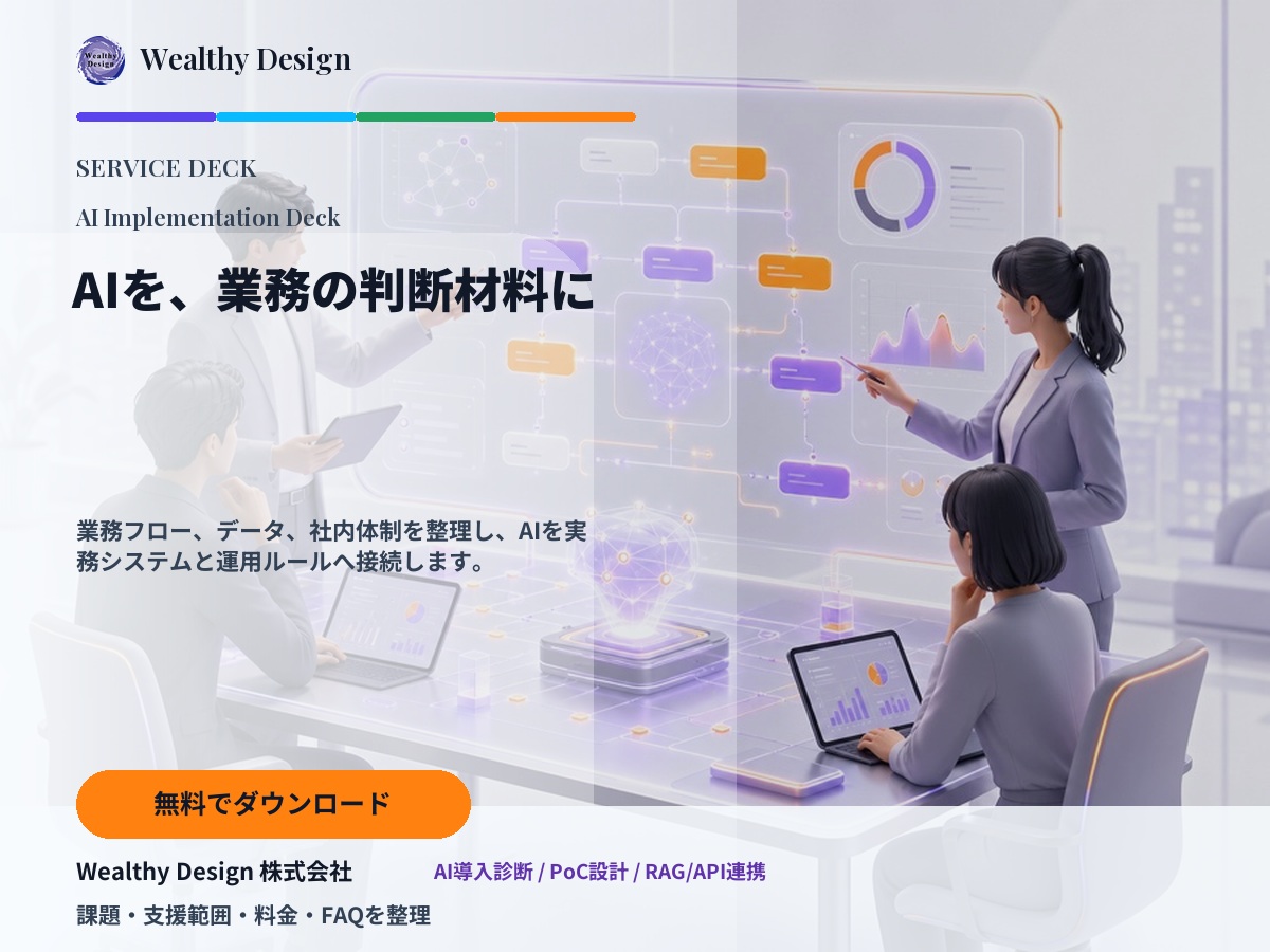 AIコンサルティング サービス資料のイメージ