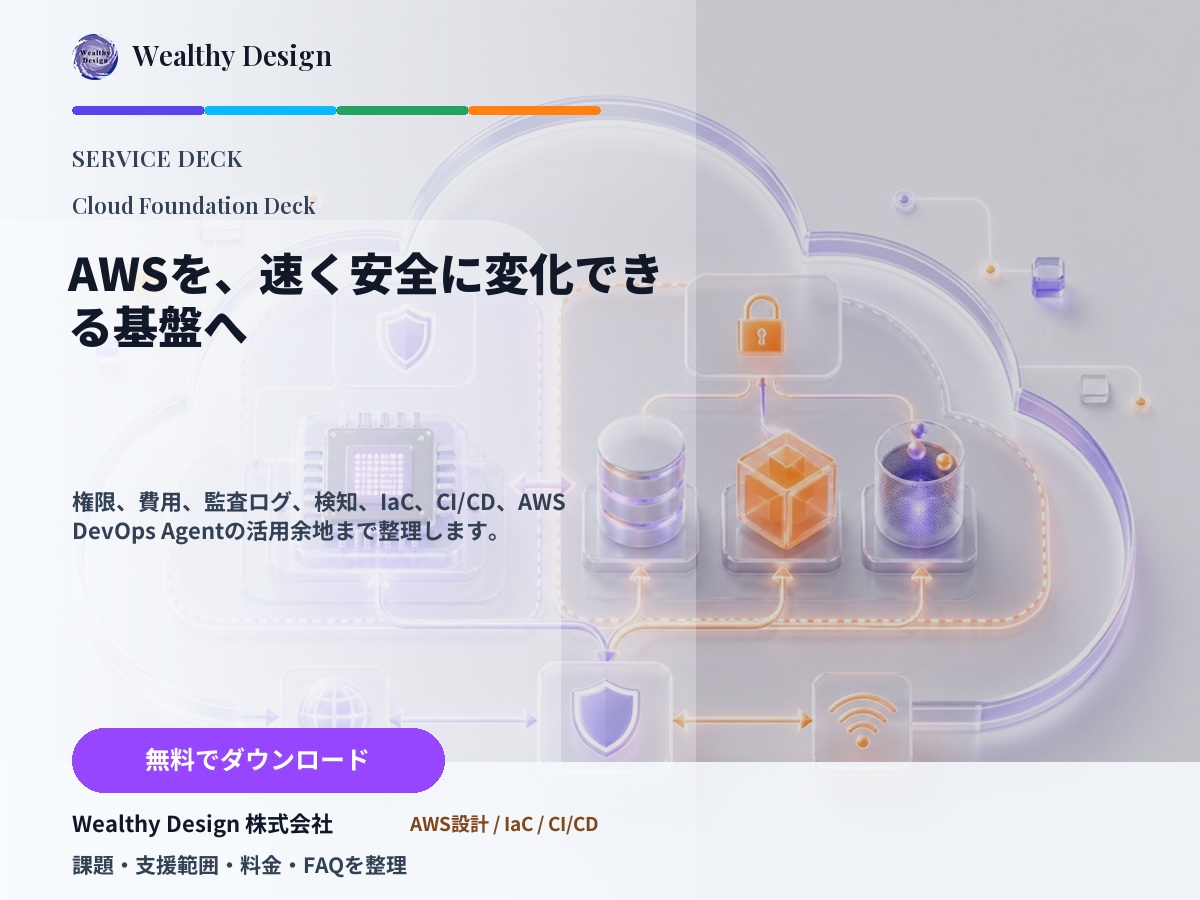AWSインフラ開発 サービス資料のイメージ