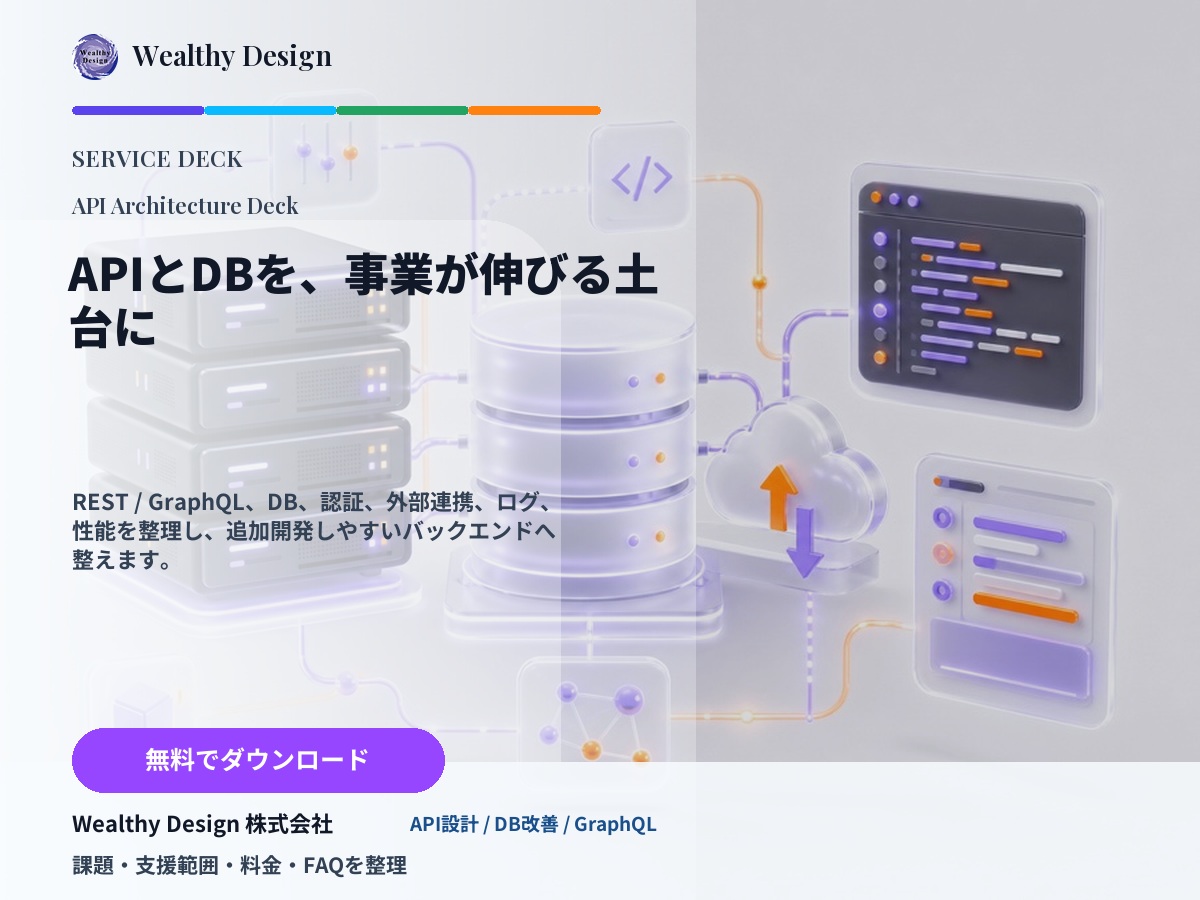 バックエンド開発 サービス資料のイメージ