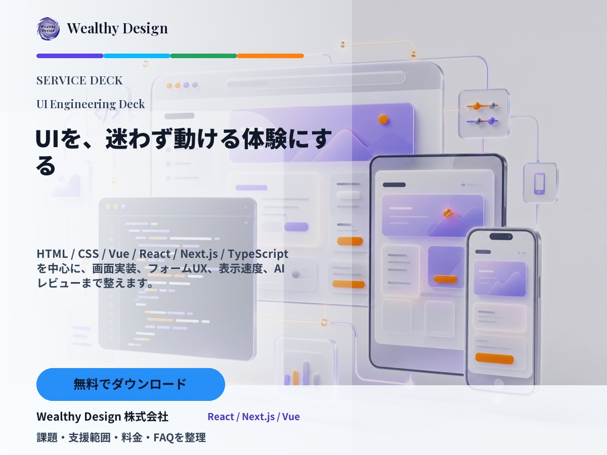 フロントエンド開発 サービス資料のイメージ