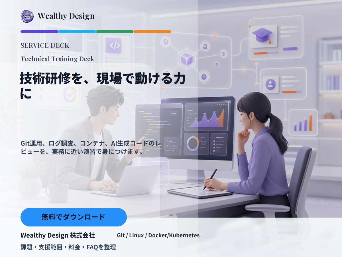 実務型技術研修 サービス資料のイメージ