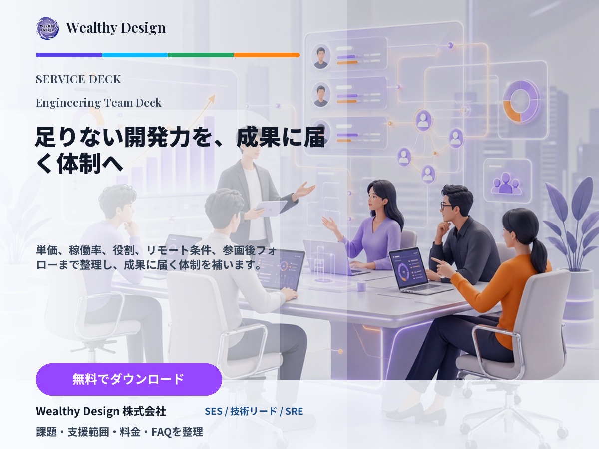 SES・エンジニアリング支援 サービス資料のイメージ